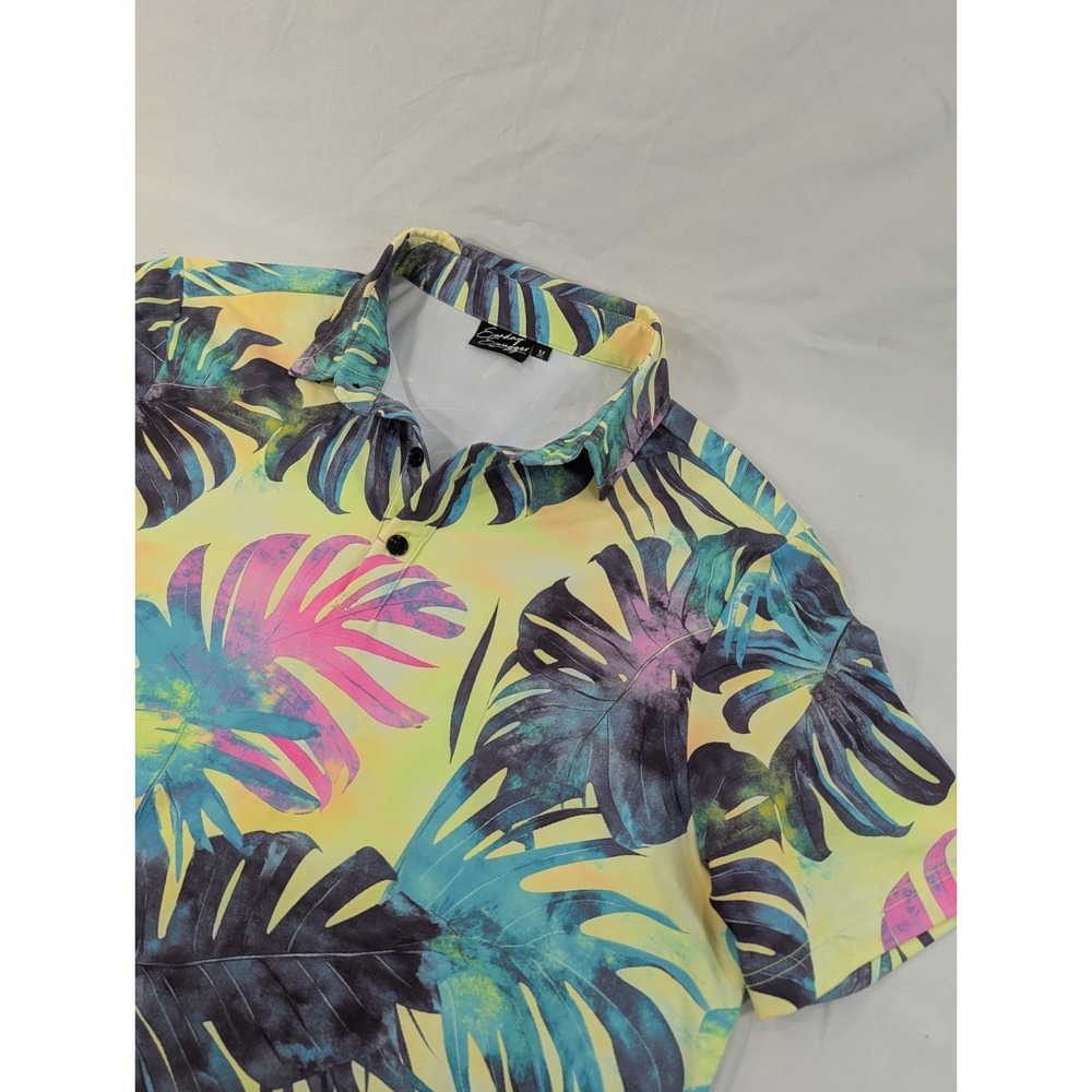 Sunday Swagger Happy Gilmore 2 Adam Sandler Floral‎ Print Medium Golf Polo